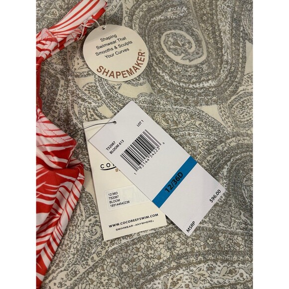 NWT Contours by coco reef tankini top size 12/36D - Picture 2 of 4